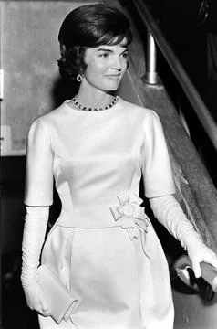 Jackie Kennedy shines at the D.C. Armory during the Sinatra- and Lawford-produce Stock Photos