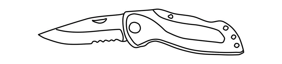 Jackknife sketch Stock Illustration