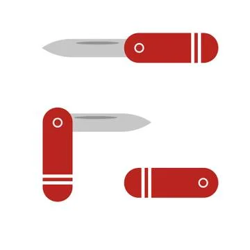 Jackknife on white background. Vector illustration in trendy flat style. EPS 10 Stock Illustration