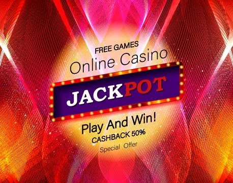 Jackpot advertisement template. Stock Illustration