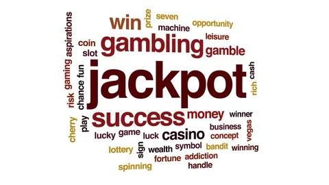 Jackpot animated word cloud, text design animation. Stock Footage 75151677