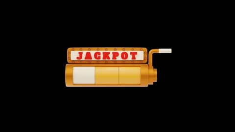 Jackpot Animation with Transparent Background Overlay Stock Footage 309837880
