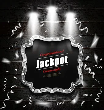 Jackpot. Banner Lighting. Stock Illustration