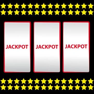 Jackpot on black background Stock Illustration