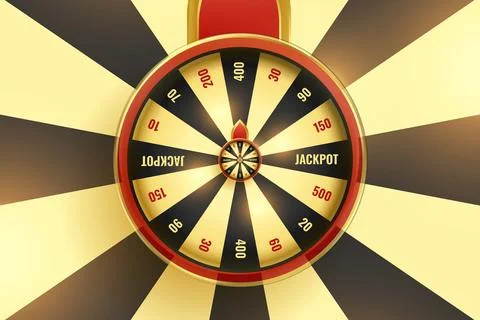 Jackpot fortune wheel background Illustration. Concept of risk, luck, gamblin Stock Illustration