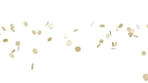Jackpot or win concept. Coins explosion on isolate background. Stock-Illustration