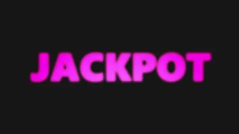 JACKPOT pink neon Stock Footage 252088321
