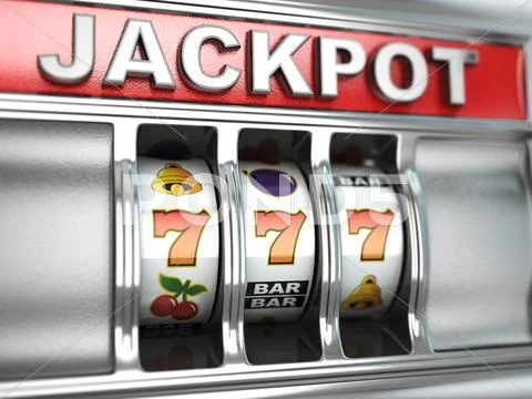 Jackpot on slot machine Stock Illustration