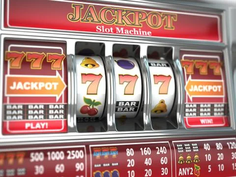 Jackpot on slot machine. Stock Illustration