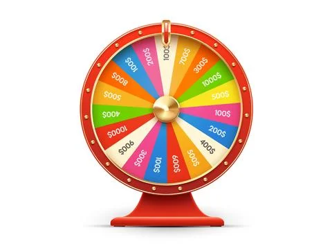 Jackpot slot machine spin wheel, casino roulette Stock Illustration