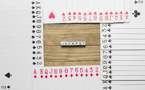 Jackpot text cube concept art Stock Photos