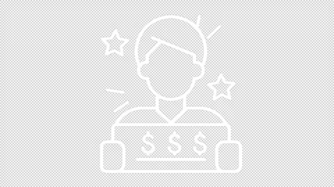 Jackpot white icon animation Stock Footage 242075244