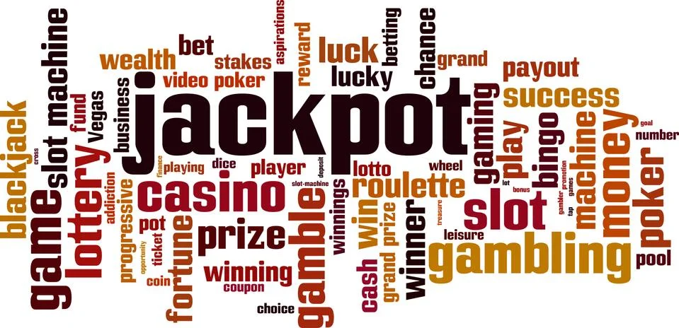 Jackpot word cloud Stock Illustration