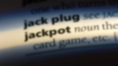 Jackpot word in a dictionary. Stock Footage 99561694