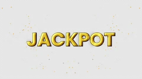 Jackpot. The words "Jackpot" in 3D style. 3D Jackpot text. Golden Jackpot text. Stock Footage 257801698