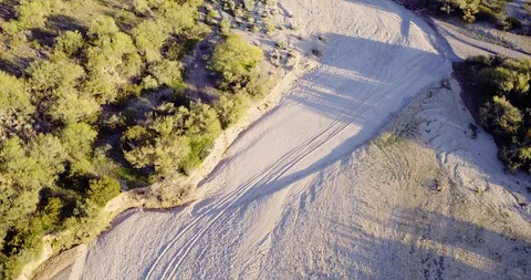 Jackrabbit Wash Fly Over Stock Footage 121473075