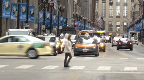 Jackson Boulevard, Chicago, Illinois Stock Footage 35602662