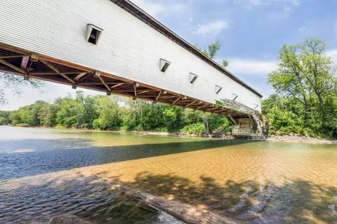 Jackson Bridge in Parke County Stock Photos