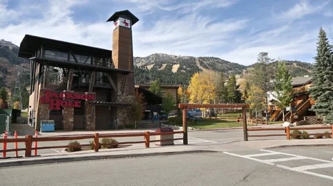 Jackson Hole Mountain Resort in the Fall Stock Footage 45298128