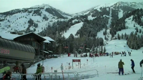 Jackson Hole Ski Resort Base Stock Footage 635986