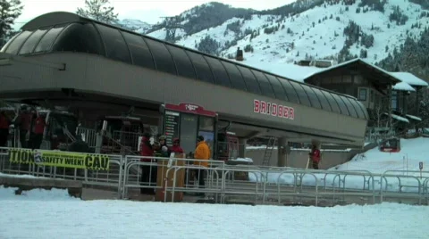 Jackson Hole Ski Resort Base Stock Footage 636020