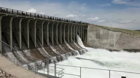 Jackson lake Dam Video stock 9204363