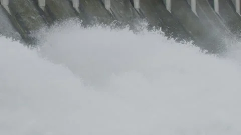 Jackson Lake Dam Slow Motion 1 Stock Footage 183422177