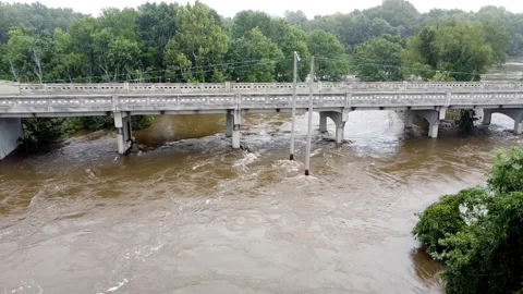 Jackson MS - Pearl River Flooding Clip2 Stock Footage 205899273