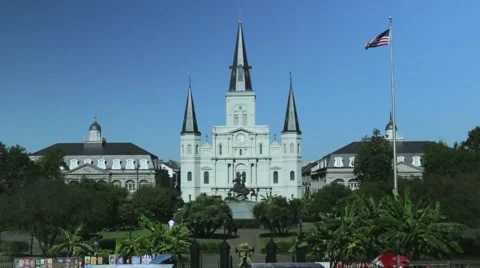 Jackson Square in New Orleans 05 Stock Footage 47674296