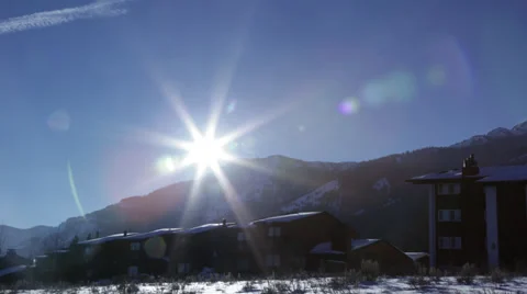 JacksonHole WY Mountain Sunset HD Video stock 36775918