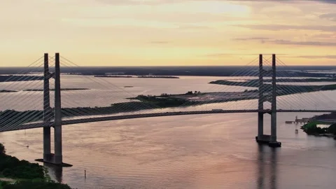 Jacksonville Dames Point Bridge 2 Stock Footage 276976499