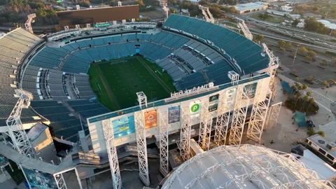 Aerial view of the Jacksonville Jaguars stadium on Google Maps