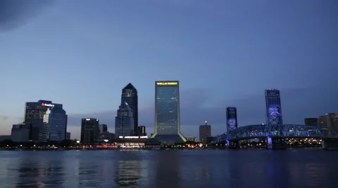 Jacksonville Skyline Vídeo Stock 50443687