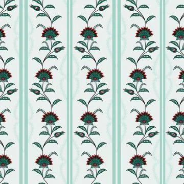 Jacobean Print Pattern Seamless ,Floral seamless pattern Stock Illustration
