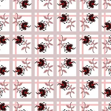 Jacobean Print Pattern Seamless ,Floral seamless pattern Stock Illustration