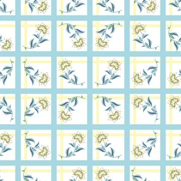Jacobean Print Pattern Seamless ,Floral seamless pattern Stock Illustration