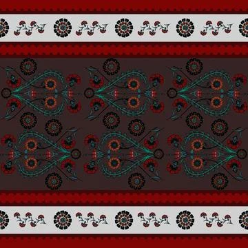 Jacobean Print Pattern Seamless ,Floral seamless pattern Stock Illustration