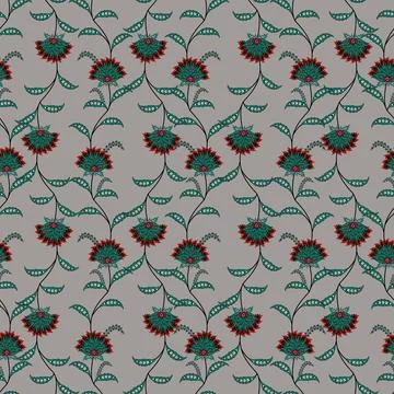Jacobean Print Pattern Seamless ,Floral seamless pattern Stock Illustration