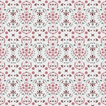 Jacobean Print Pattern Seamless ,Floral seamless pattern Stock Illustration