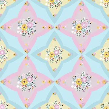 Jacobean Print Pattern Seamless ,Floral seamless pattern Stock Illustration