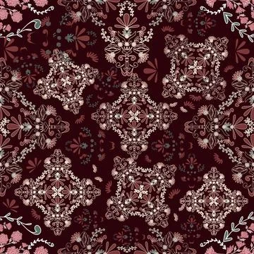 Jacobean Print Pattern Seamless ,Floral seamless pattern Stock Illustration