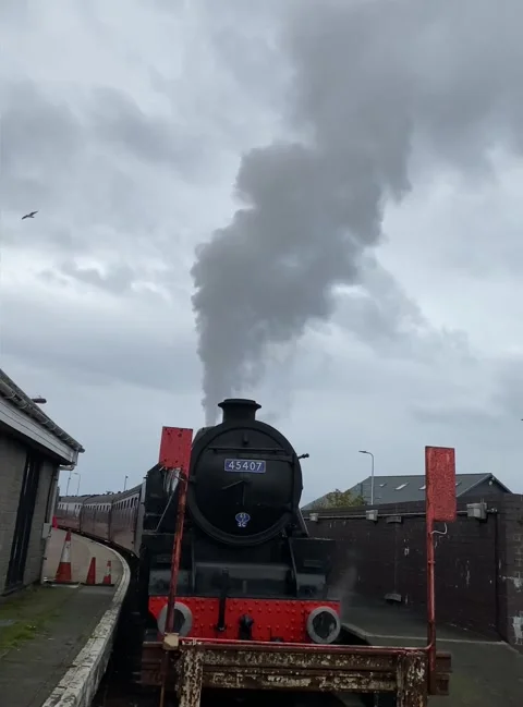 The Jacobite Train At Mallaig Station Video stock 170187259