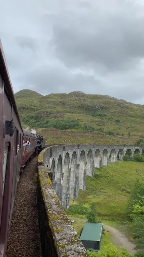 The Jacobite Train Ride Video stock 170187890