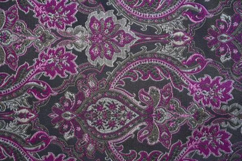 Jacquard fabric with paisley pattern Stock Photos