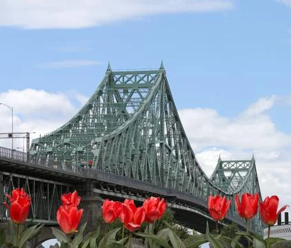 Jacques-Cartier bridge 스톡 사진