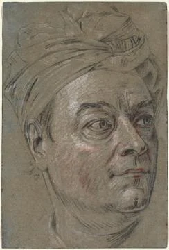 Jacques Dumont, called Le Romain, c. 1742. Maurice Quentin de La Tour (Fren.. 库存插图