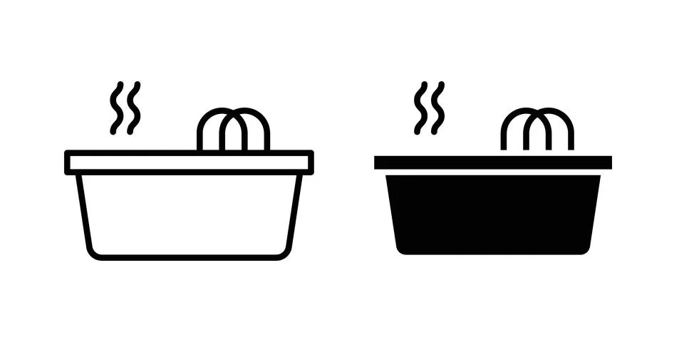 Jacuzzi icon concept logo design collection Stock Illustration