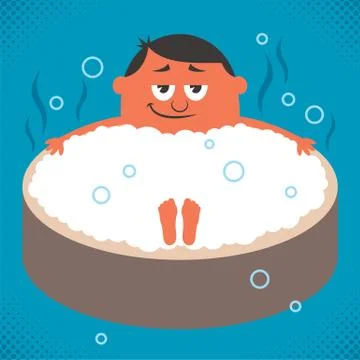 Jacuzzi Relaxation Stock Illustration