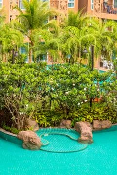 Jacuzzi in the swimming pool. Stock Photos