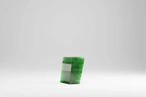 Jade 3d coma symbol. Jade sign isolated on white background. 3d rendered font Stock Illustration